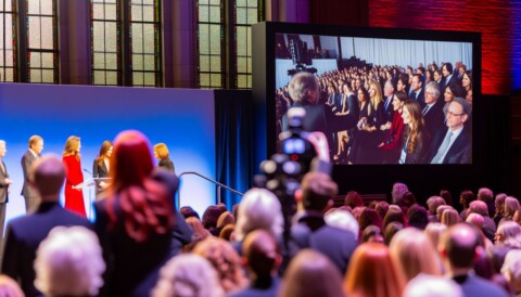 Professional, high-quality featured image for a blog post titled "Celebrating Excellence: Highlights from Questex's Vibe Conference 2026". Clean, modern, visually appealing.