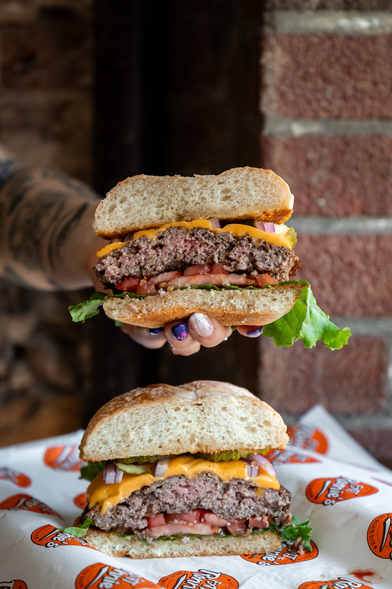 burger cross section